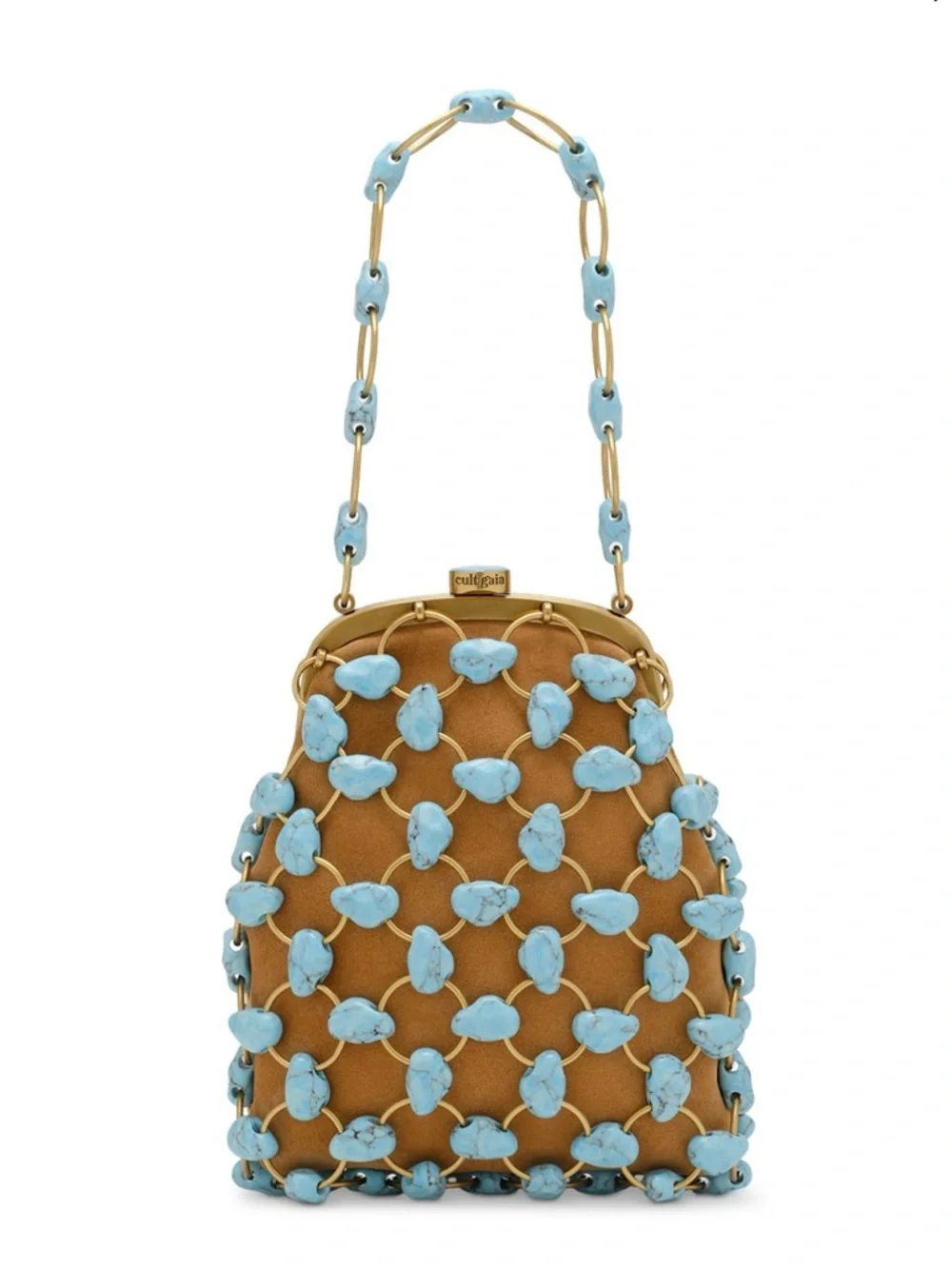 Price Firm - CULT GAIA Brielle Suede & Stone Wristlet